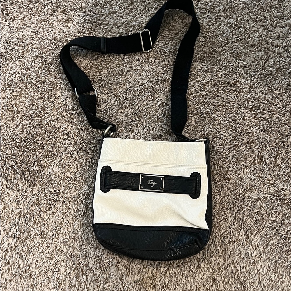 Stylish Black and White Crossbody Bag
